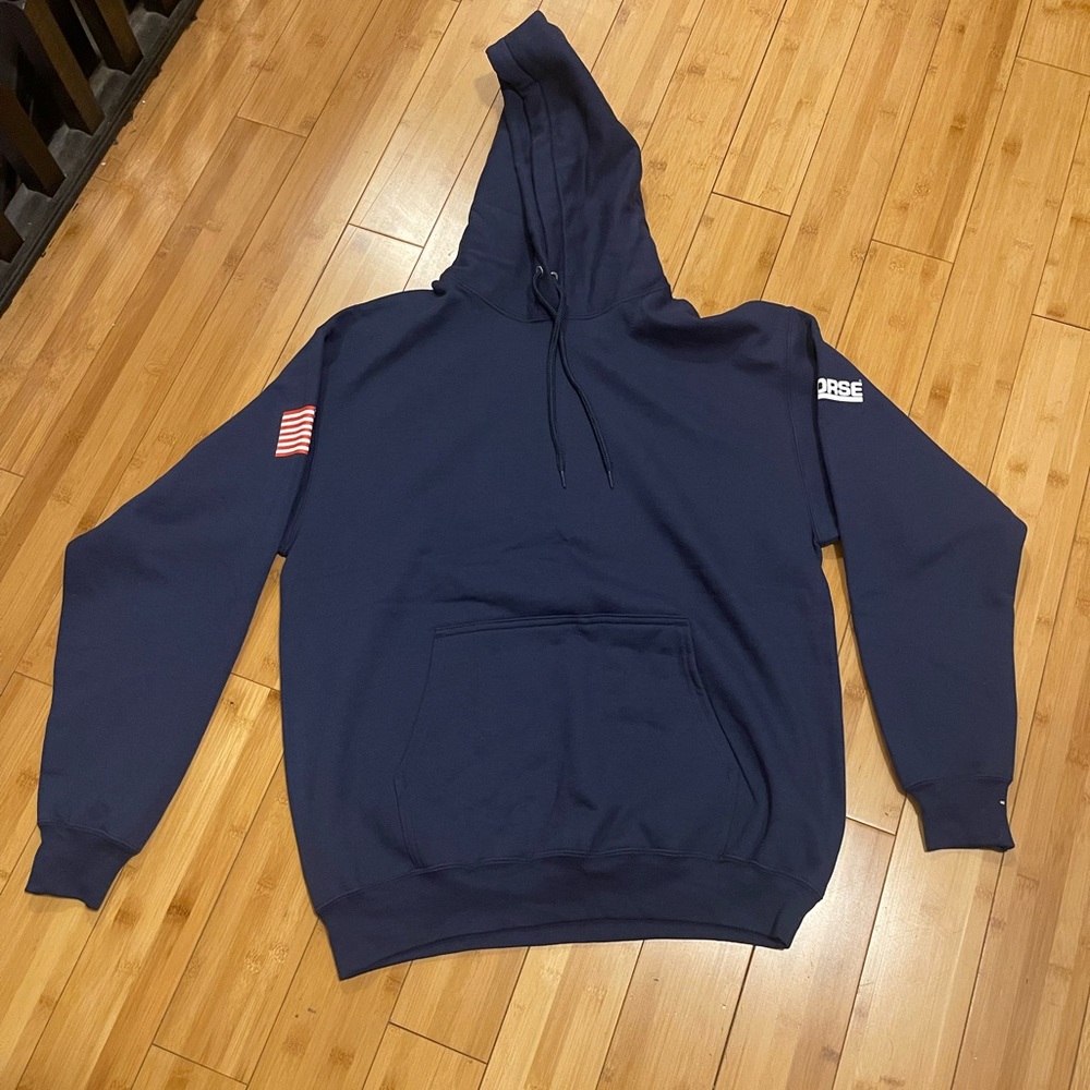 Large Navy Blue Hoodie. Tanner Brand New